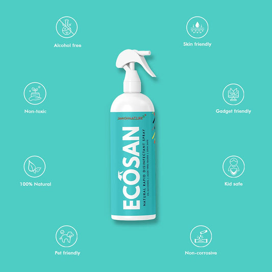 Ecosan Natural Disinfectant Spray Alcohol-Free, Herbal Scent, 500ml