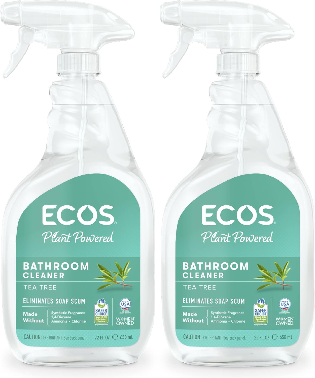 ECOS Shower Cleaner with Tea Tree Oil 22oz (2-Pack)
