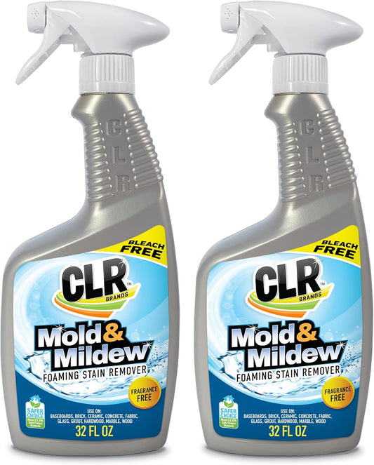 CLR Mold & Mildew Stain Remover Multi-Surface Spray, 32oz (2-Pack)