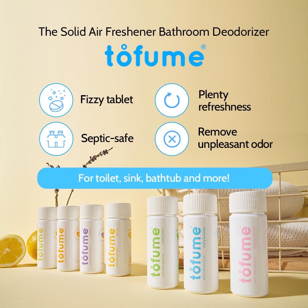 Bathroom Air Freshener Tablets Floral Lavender Scent, 90 Count (3-Pack)