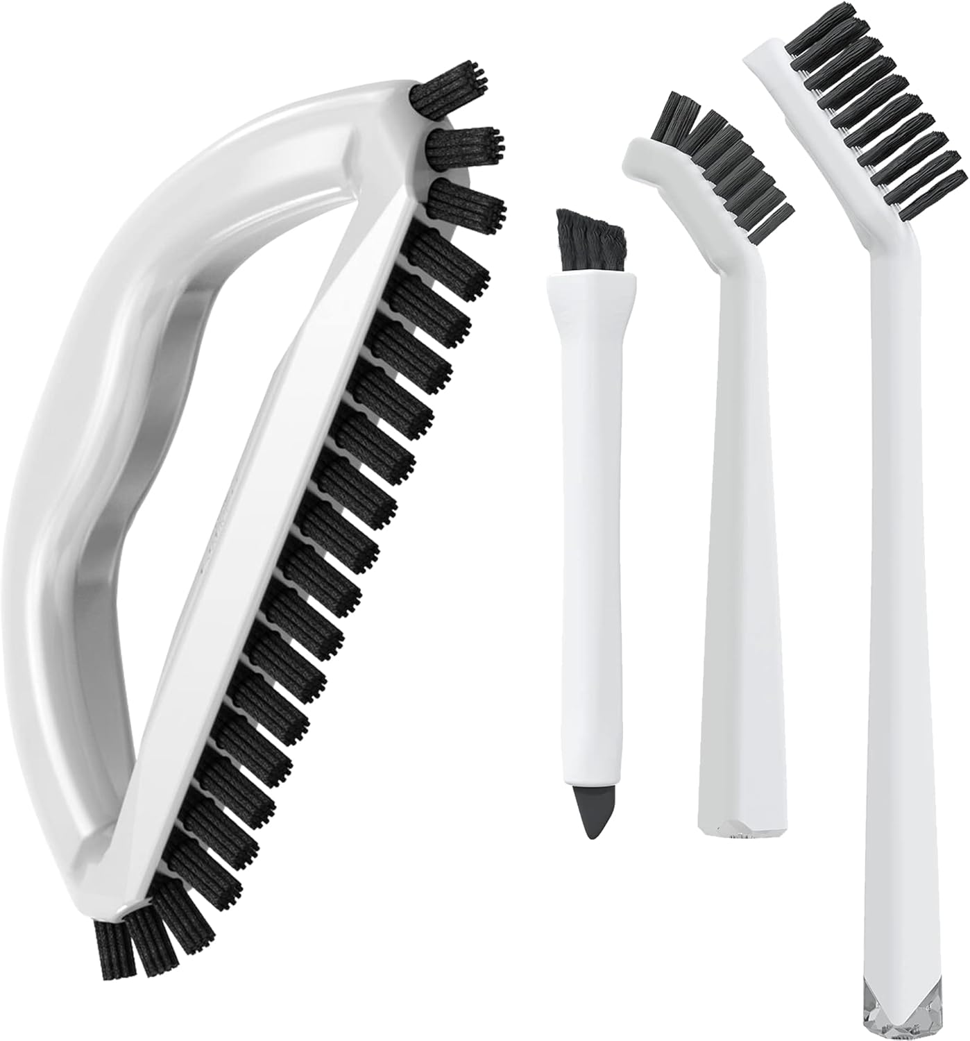 Grout Cleaning Brush Set 4-Piece Heavy Duty Scrub & Detail Tools