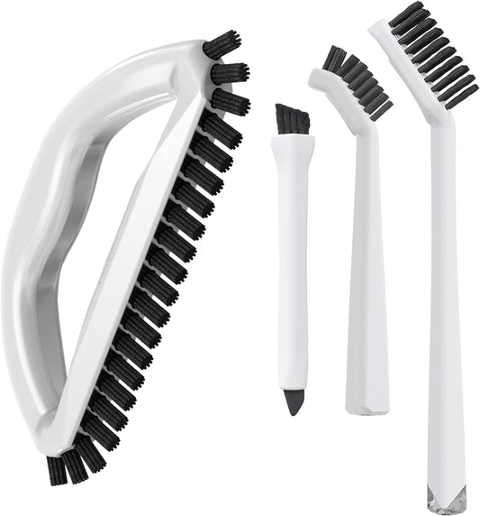 Grout Cleaning Brush Set 4-Piece Heavy Duty Scrub & Detail Tools