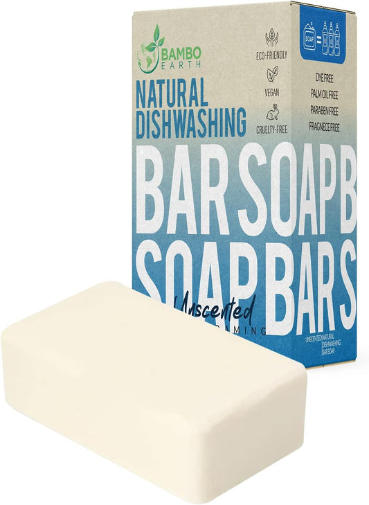 Natural Dishwashing Soap Bar Unscented, Non-Toxic & Eco-Friendly